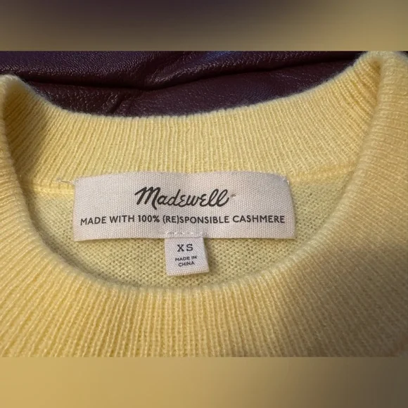 Madewell Yellow Cashmere Sleeveless Sweater - Picture 3 of 4